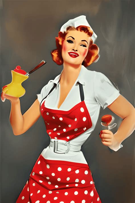 pin up girl cooking